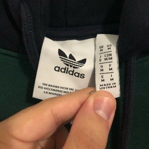 Adidas green and blue Trefoil hoodie ‘Medium’